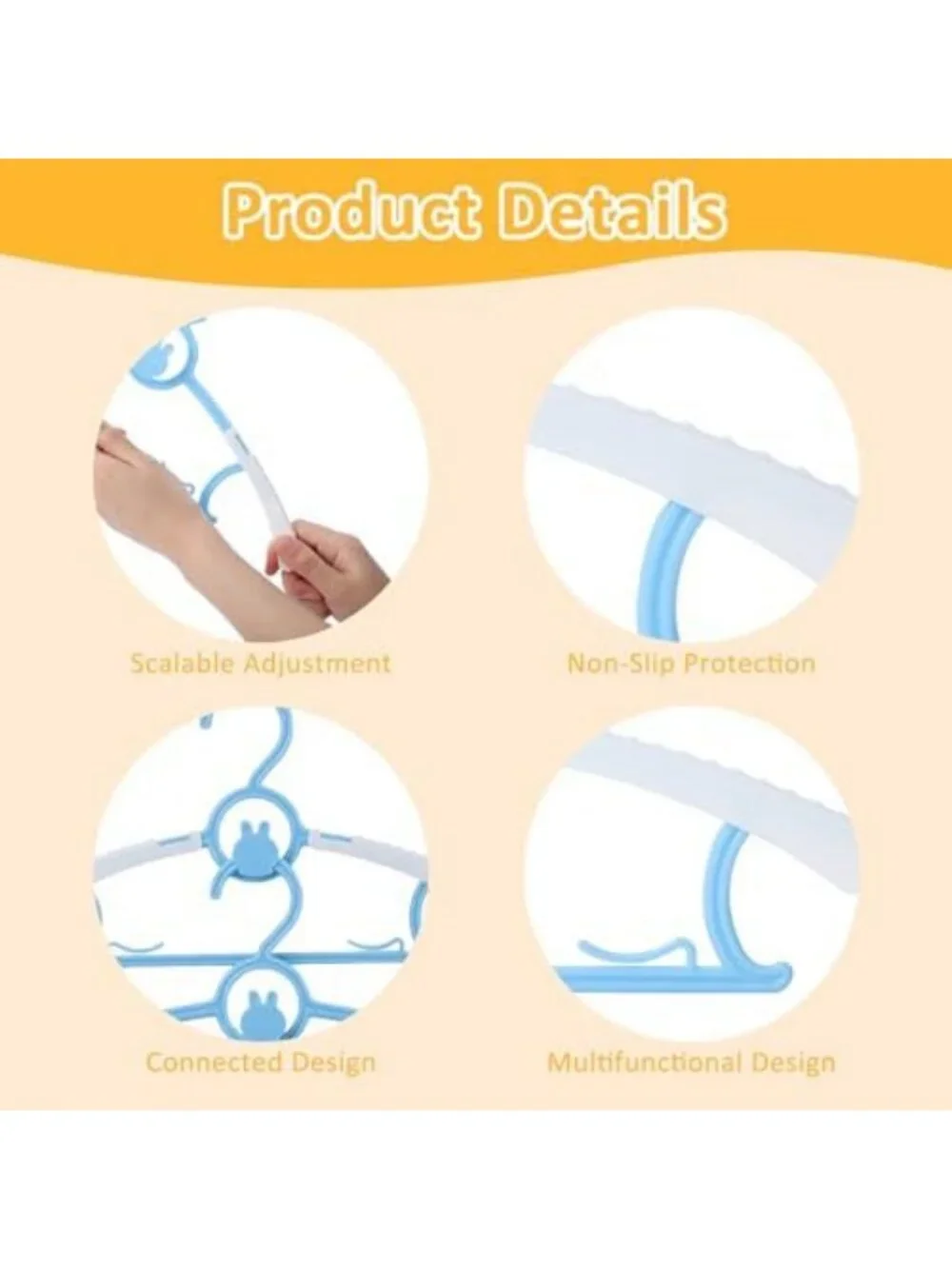 100 Pack Adjustable Baby Hangers 11